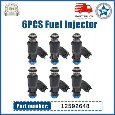 Inyectores de combustible nuevos 12592648 6 piezas para Chevrolet Impala 2006-2010 3,5 L, 3,9 L V6 EE. UU. Foto 1 de 4