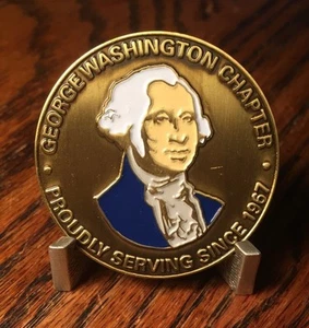 Moneda Desafío Capítulo George Washington Asociación del Ejército de los Estados Unidos - Imagen 1 de 2