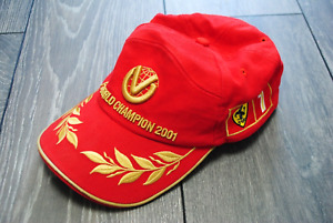 F1 WORLD CHAMPION 1994-2001 VINTAGE MICHAEL SCHUMACHER FERARRI RED GOLD CAP RARE