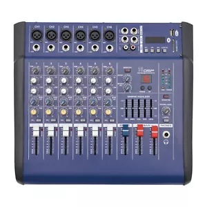 6-Channel Mixer Bluetooth Studio Audio Mixer DJ Live Sound Mixing Console USB - Picture 1 of 12
