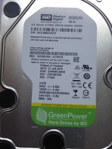 WD20EURX-57T0FY0 DCM: xxxxxTJxxx JUN 2015 Thailand Western Digital WD AV 2TB - Bild 1 von 11