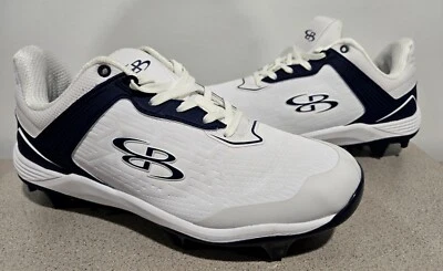 Мужские литые бутсы Boombah белые темно-синие размер 8 - Изображение 1 из 4