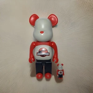 Jurassic Park Bearbrick 400% & 100% 2 Pack Medicom - Picture 1 of 8