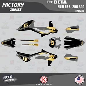 Graphics Kit for Beta RR, RX,RR-S 250 300 (2023) Factory - GOLD - Picture 1 of 6