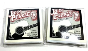 John Pearse Corde Chitarra 2 Set Acustica 80/20 Bronzo Luce Ferita #200L - Foto 1 di 5