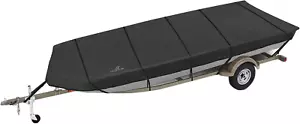 Fade Resistant Trailerable 900D Waterproof Jon Boat Cover - Fits Jon Boat 15' Lo - Picture 1 of 8