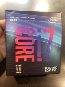 Intel Core i7-8700K LGA1151 Desktop Processor 8th GEN 3.7GHz Turbo Unlocked 12MB - Picture 1 of 3