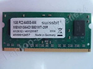 1 GB Swissbit DDR2 SDRAM MEN01G64D1BE1MT-25R Ram Arbeitsspeicher PC2-6400 (DDR2- - Bild 1 von 3