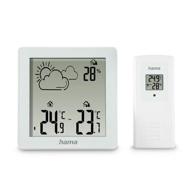 Hama Wetterstation Funk Thermo Hygrometer Digital Außensensor Wettervorhersage - Bild 1 von 4