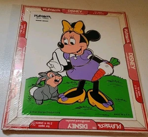 Vintage Disney Jaymar Tablett dickes Puzzle Minnie Mouse versiegelt neu aus altem Lagerbestand - Bild 1 von 2