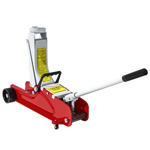 HOMCOM Hydraulic Low Profile Jack, 8-38cm 2.5 Ton Racing Car Jack Kit, Red - Picture 1 of 11