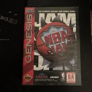 NBA JAM SEGA GENESIS VIDEO GAME IN BOX NO MANUAL - Picture 1 of 4