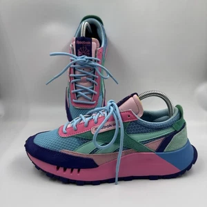 Reebok Classic Leather Legacy Sneakers scarpe da donna rosa blu verde taglia 6,5 - Foto 1 di 18