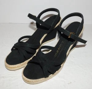 NICE PREOWNED NATURALIZER WOMENS BLACK COLOR SHOES SIZE 8 W/ 3 1/2" WEDGE HEEL - Picture 1 of 8