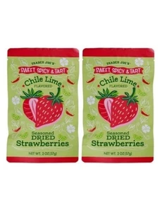 2 Packs Trader Joe's CHILE LIME Seasoned Dried Strawberries ๐โจ - Picture 1 of 3