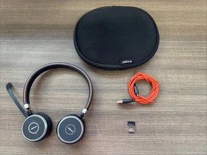 Jabra Evolve 65 Bluetooth Wireless Boom Mic - Black Dongle/box/case/charger - Afbeelding 1 van 7