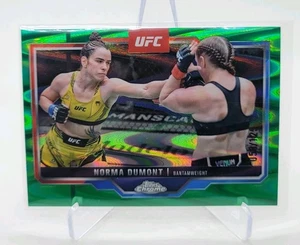 2025 Topps Chrome UFC Norma Dumont 058/125 #195 Green Wave Refractor - Picture 1 of 3