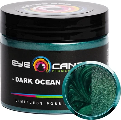 Pigments Premium Green Mica Powder - Dark Ocean Green (50Gr) - for Epoxy, Resin, - Image 1 of 4