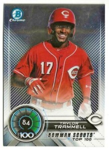 2018 Bowman Chrome  Scouts Top 100 Taylor Trammell #84 - Reds