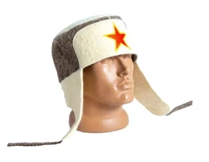 FELT HAT SAUNA Ushanka wool Russian banya כובע לסאונה - Picture 1 of 9
