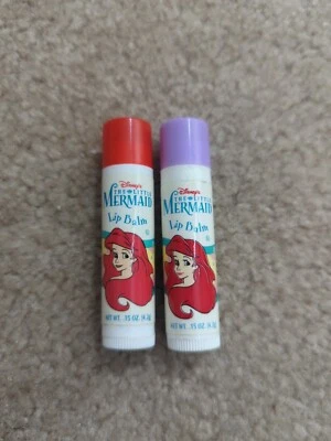 Vtg Ariel Little Mermaid Lip Gloss Strawberry And Grape Unused Disney 90s - Image 1 of 4
