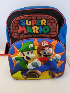 Super Mario Bros Full Size Large Backpack 16" - SEE DETAILS AND PHOTOS - Picture 1 of 8