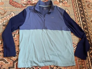 Vineyard Vines Men’s XL Color Block Blue 1/4 Zip - Picture 1 of 4