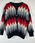 Vintage Susan Bristol Women’s Large ZIgZag Sweater Mohair Ugly Christmas