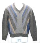 Vintage McGregor Wool Blend Men's Sz Medium V-Neck Sweater Gray 