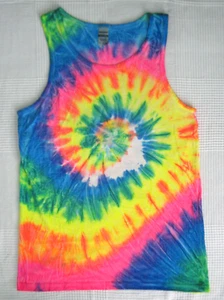T-shirt smanicata Gildan cotone pesante unisex tie dye canotta colori vivaci MED - Foto 1 di 4