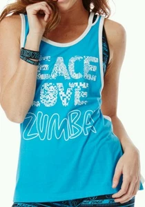 Love N Zumba Loose Tank - Bangin Blue NWT SIZE M - Picture 1 of 3