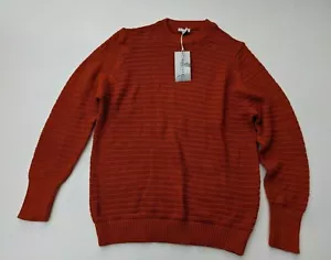 WAREHOUSE Stitch Detail Ottoman Jumper in Orange - SIZE M - Picture 1 of 3
