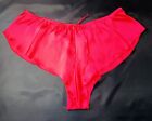 Hot Pink Poly Silky Tanga Style French Knicker Shorts Uk18 L /73