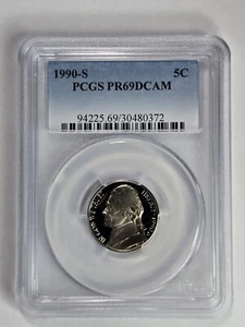 1990-S Proof Jefferson Nickel PCGS PR-69 DCAM - Picture 1 of 4