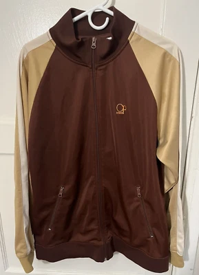 Chaqueta deportiva vintage OP Ocean Pacific cremallera completa talla grande años 70 80 marrón beige Foto 1 de 4