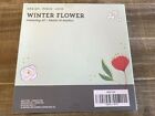 CRAFT CRUSH EMBROIDERY KIT WINTER FLOWER HOOP NEEDLES PRINTED PATTERN CANVAS NEW