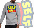 New Art Society X Retro Kings Self Made 3D Crew Sweater Grey Small-3Xlarge