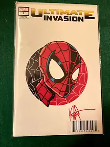 Ultimate Invasion Blank Variant Signed and Remarked by Ken Haeser - Picture 1 of 2