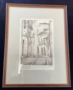 Santillana del Mar, Calle de las Linda G. Gallego Print 8x11. Frame. 12.5x16.5 - Picture 1 of 5
