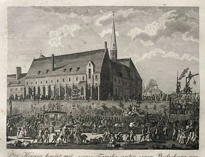 Kupferstich Französische Revolution König Ludwig XVI in Paris Familie - 19. Jh. - Bild 1 von 4