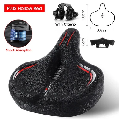 Sillín cómodo MTB asiento cómodo ultra ancho para bicicleta eléctrica sillín de espuma Foto 1 de 4