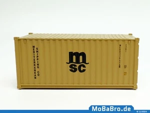 Gelber 20ft Container "Mediterranean Shipping Company - MSC" in 1:87 (H0) - Bild 1 von 5