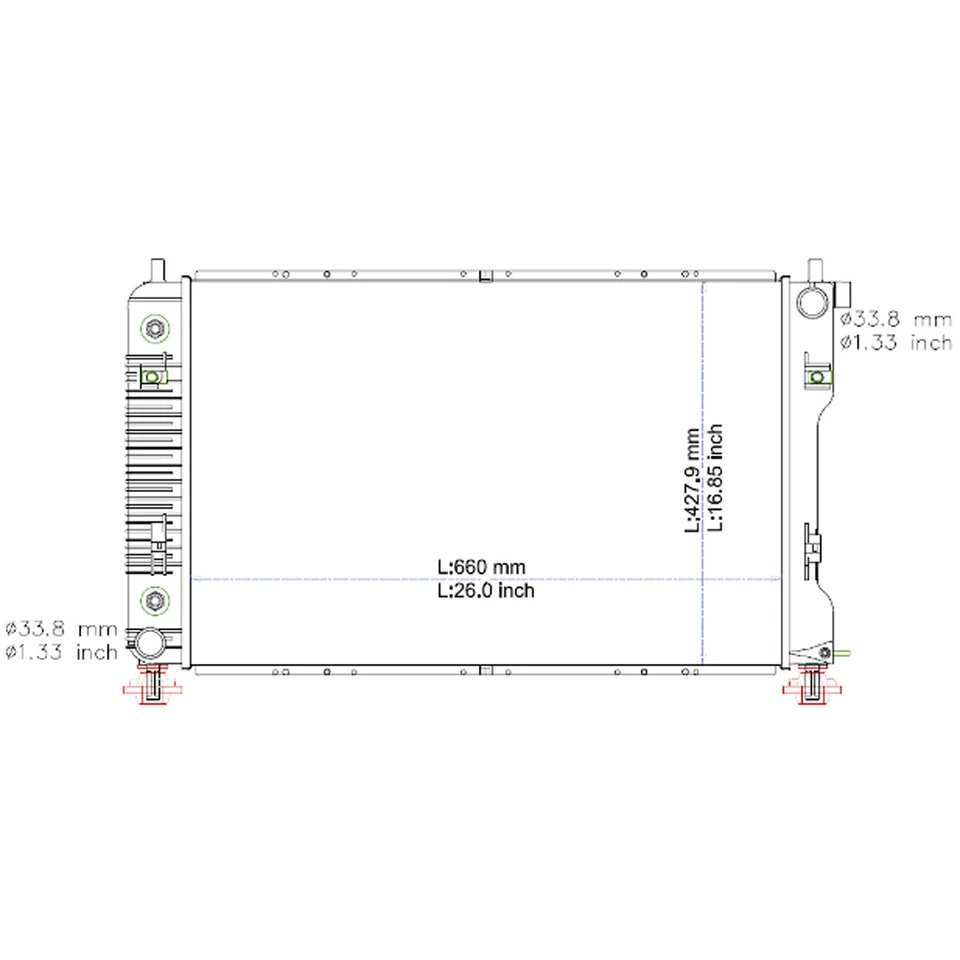 Nuevo radiador de repuesto de repuesto para Chevrolet Equinox 13139 2010-2012 Foto 1 de 1