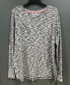 Reebok RBX Performance Black & White Long Sleeve Activewear Shirt Women's Size L - Picture 1 of 4