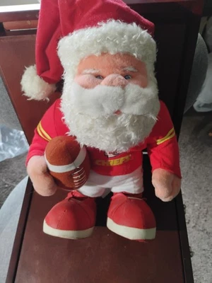 Vtg 1997 STUFFINS NFL KC CHIEFS SANTA Plush  7” Kansas City Figure Toy-Orig. Tag - Image 1 of 4