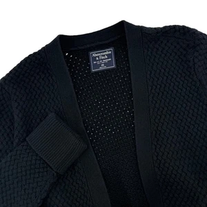 Abercrombie & Fitch XS schwarz vorne offen Longline Strick Cardigan Pullover - Bild 1 von 6