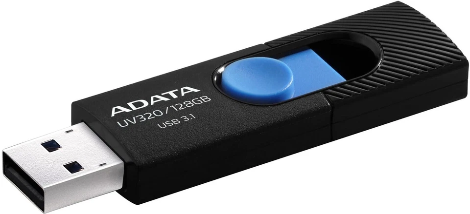 ADATA AUV320-128G-RBKBL 128GB UV320 USB 3.1. Black/Blu - Image 1 of 1
