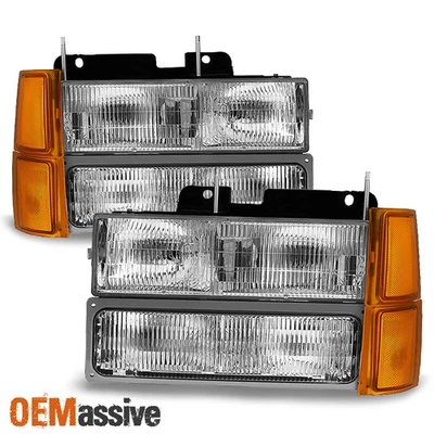 Faros parachoques esquineros Fit 1994-1999 C/K 1500 2500 3500 Suburban 95-00 Tahoe Foto 1 de 4