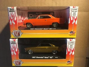 M2 Machines Auto Drivers 1967 Chevy Nova SS 1 gold . 1 orange clean! - Picture 1 of 8