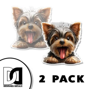 Yorki Terrier Welpe Aufkleber High Class Kreatur Aufkleber Made in USA 2er Pack - Bild 1 von 3